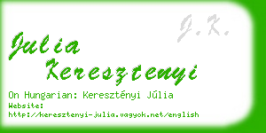 julia keresztenyi business card